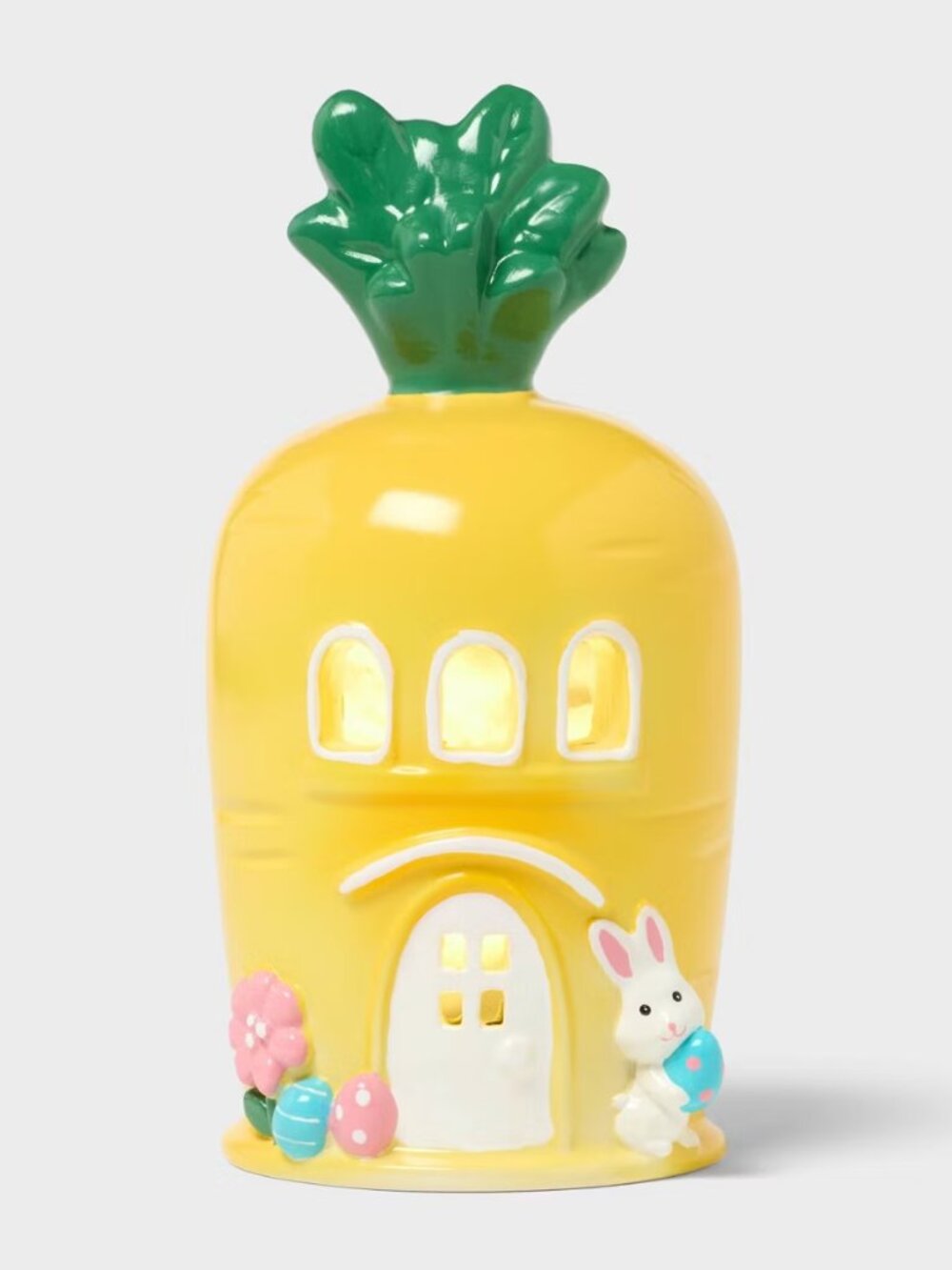 Lit Polyresin Easter Carrot House Battery Operated Lamp